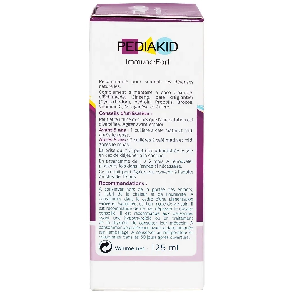 Hình ảnh Siro Pediakid Immuno-Fort hỗ trợ tăng đề kháng, giúp bảo vệ sức khỏe (125ml)