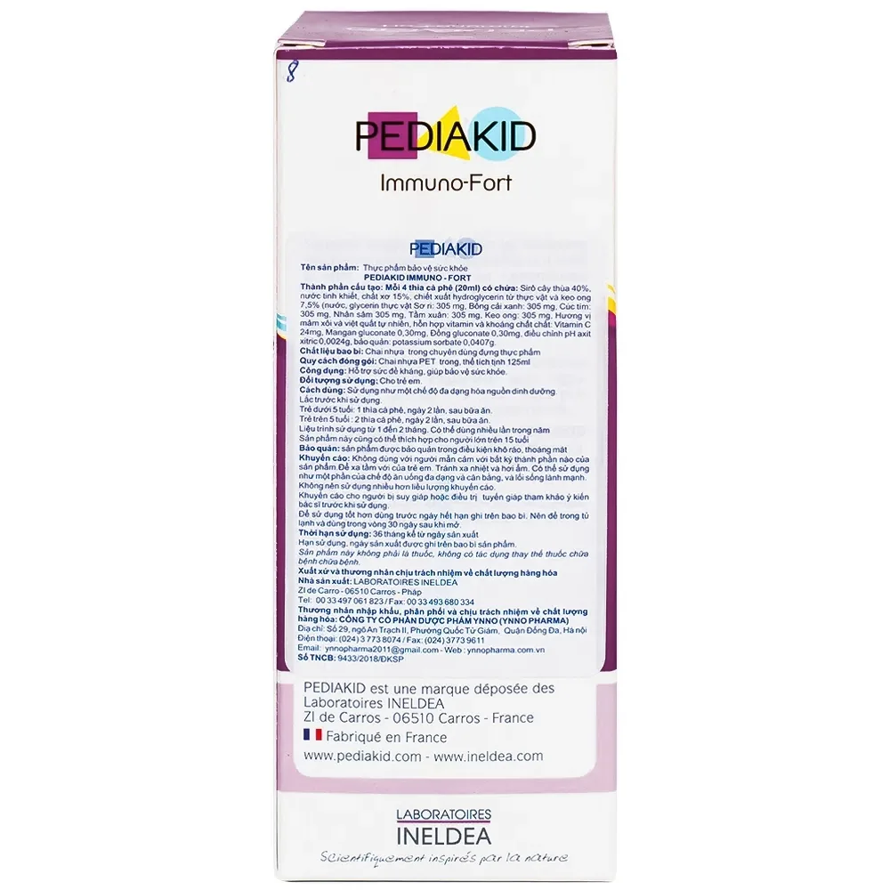 Hình ảnh Siro Pediakid Immuno-Fort hỗ trợ tăng đề kháng, giúp bảo vệ sức khỏe (125ml)