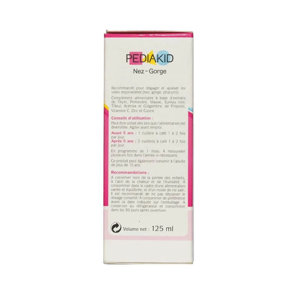Hình ảnh Siro Pediakid Nez-Gorge giúp làm sạch, thông thoáng đường mũi họng (125ml)