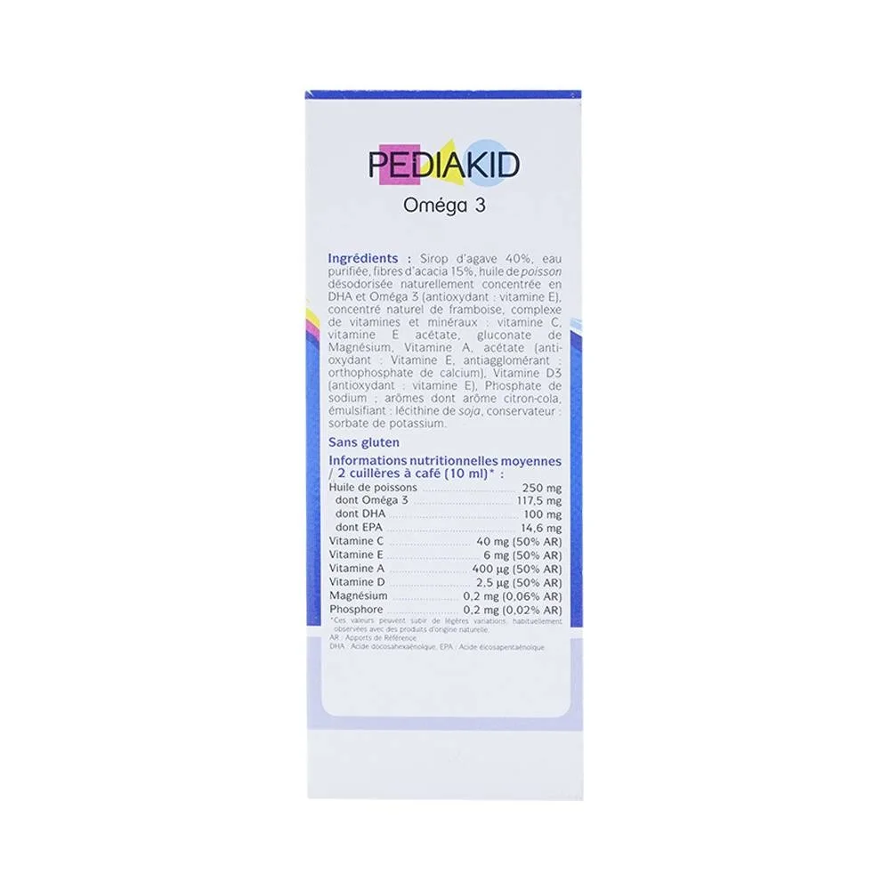 Hình ảnh Siro PediaKid Oméga 3 bổ sung Omega 3, DHA tự nhiên và các loại Vitamin (125ml)