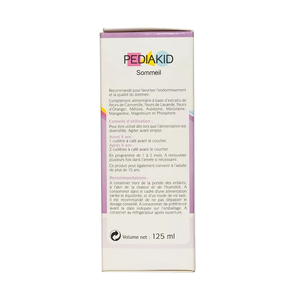 Hình ảnh Siro Pediakid Sommeil giúp an thần, thư giãn hệ thần kinh (125ml)