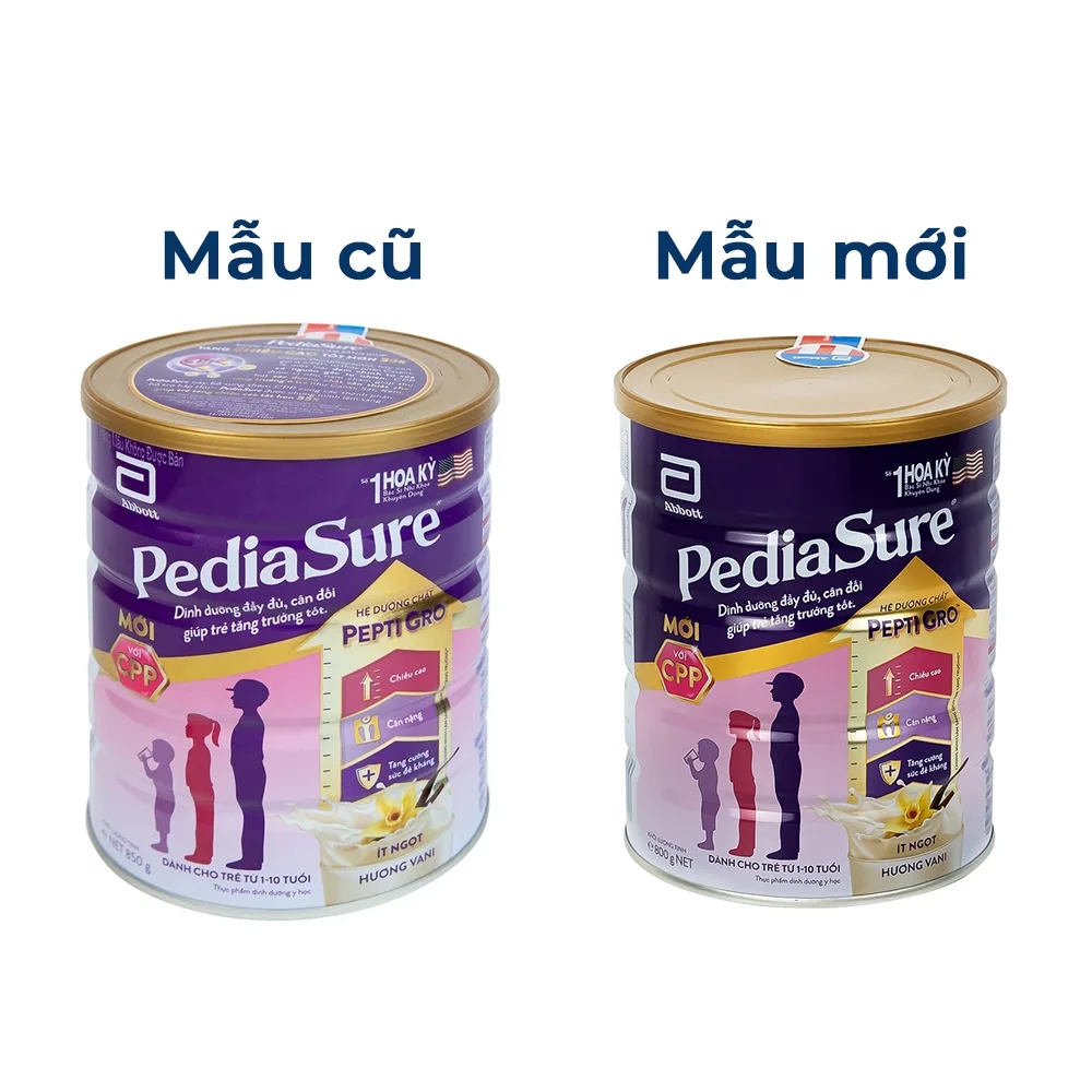 Hình ảnh Sữa bột PediaSure 800g Abbott hương vani bổ sung dinh dưỡng cho bé từ 1-10 tuổi 