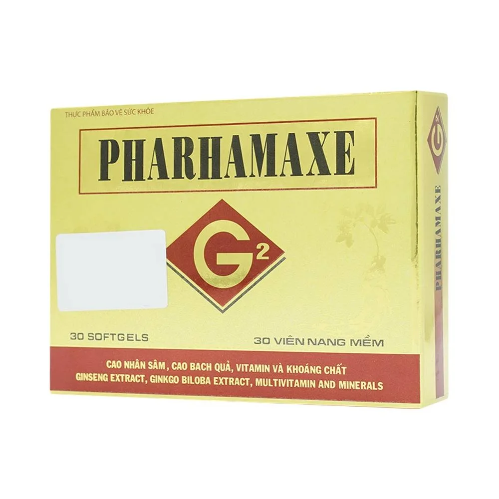Hình ảnh Viên uống Pharhamaxe G2 bổ sung Vitamin, khoáng chất, giúp bổ não tăng cường tuần hoàn não (30 viên)