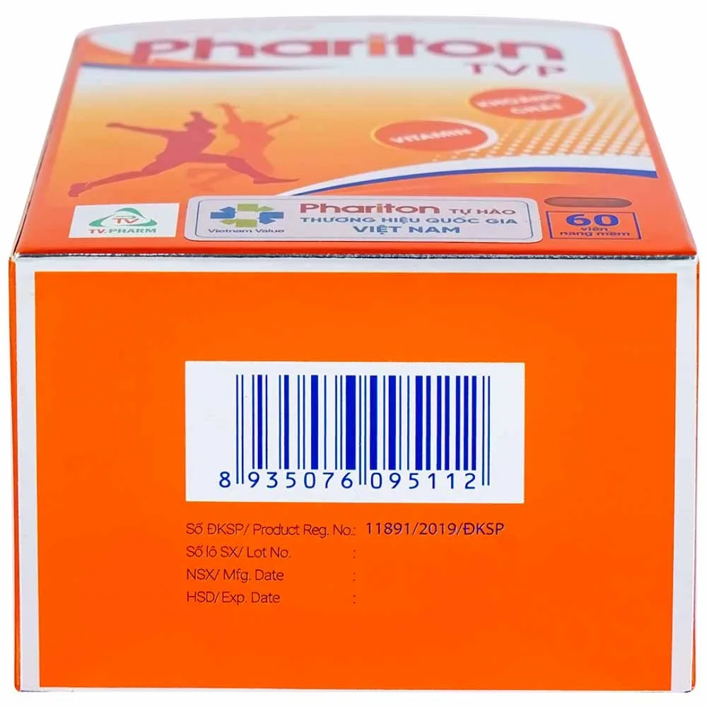 Hình ảnh Viên uống Phariton TVPharma hỗ trỡ tăng cường sức khỏe, nâng cao sức đề kháng (12 vỉ x 5 viên)
