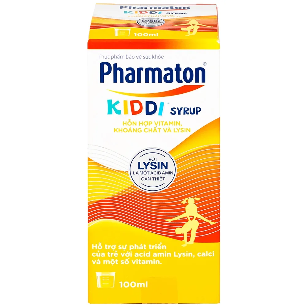 Hình ảnh Siro Pharmaton Kiddi Syrup 100ml Sanofi bổ sung Lysin, calci và một số vitamin