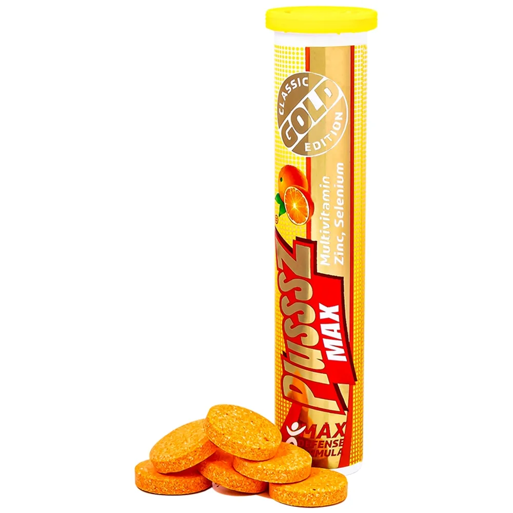 Hình ảnh Viên sủi Plusssz Gold Max vị cam bổ sung vitamin và khoáng chất cho cơ thể (20 viên)