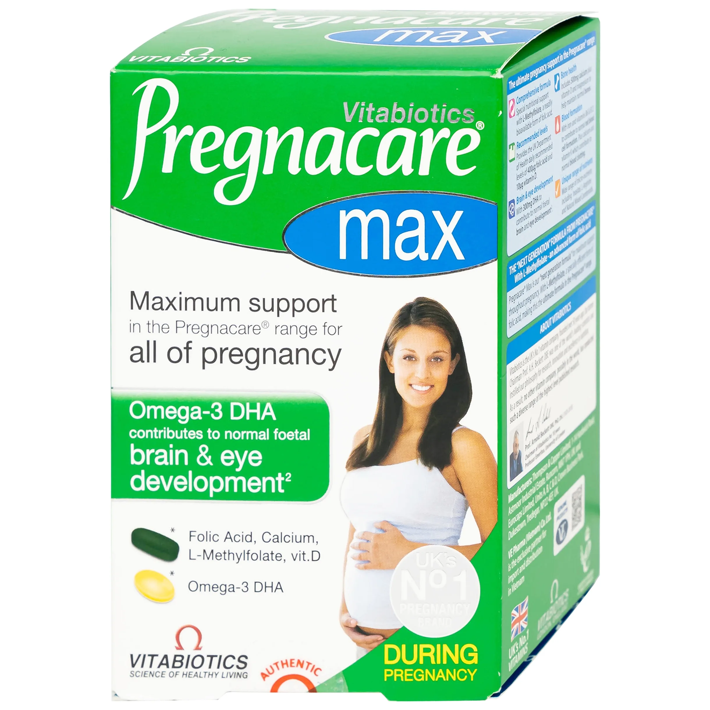 Hình ảnh Viên uống Pregnacare Max Omega 3 DHA Vitabiotics cung cấp vitamin và khoáng chất cho phụ nữ mang thai (84 viên)