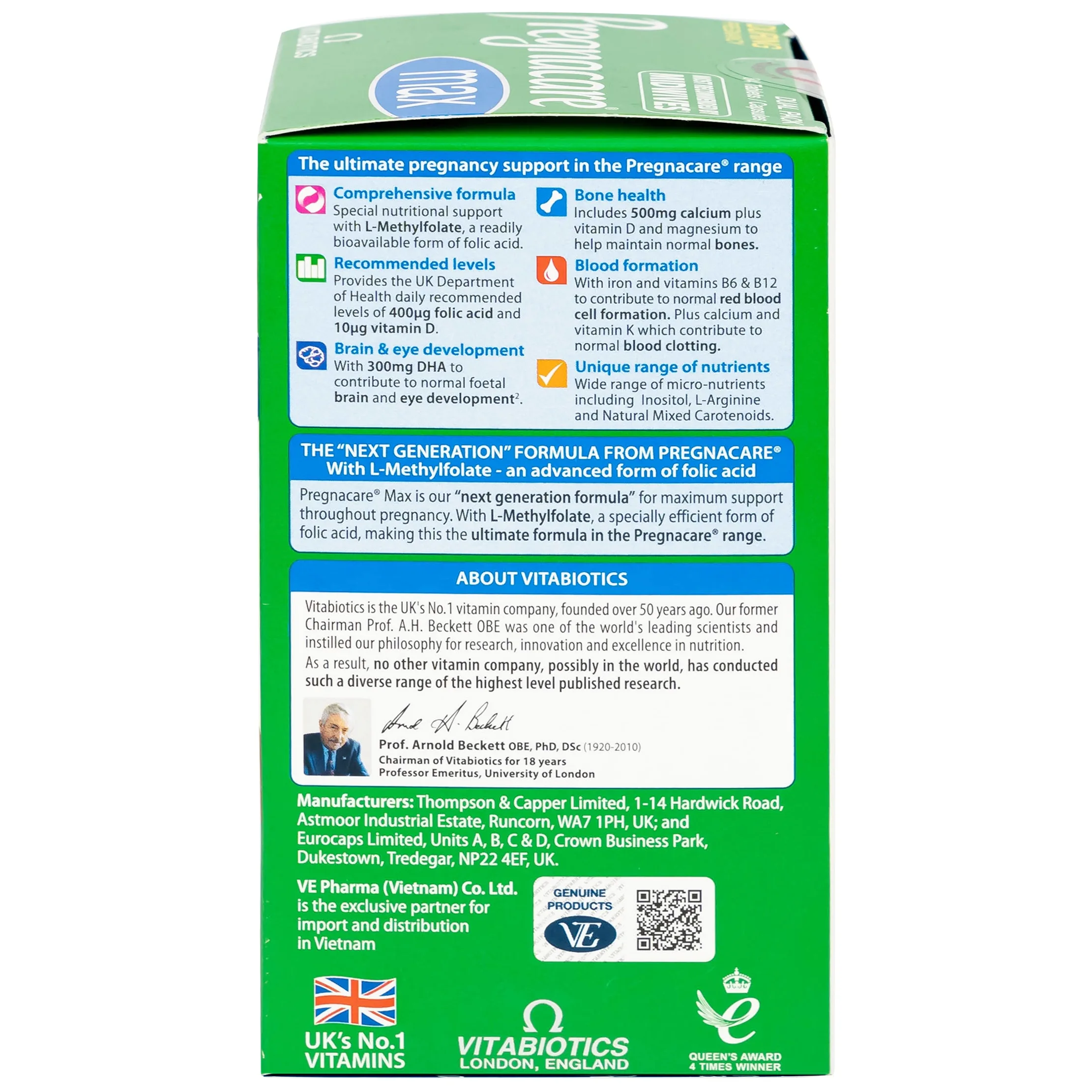 Hình ảnh Viên uống Pregnacare Max Omega 3 DHA Vitabiotics cung cấp vitamin và khoáng chất cho phụ nữ mang thai (84 viên)