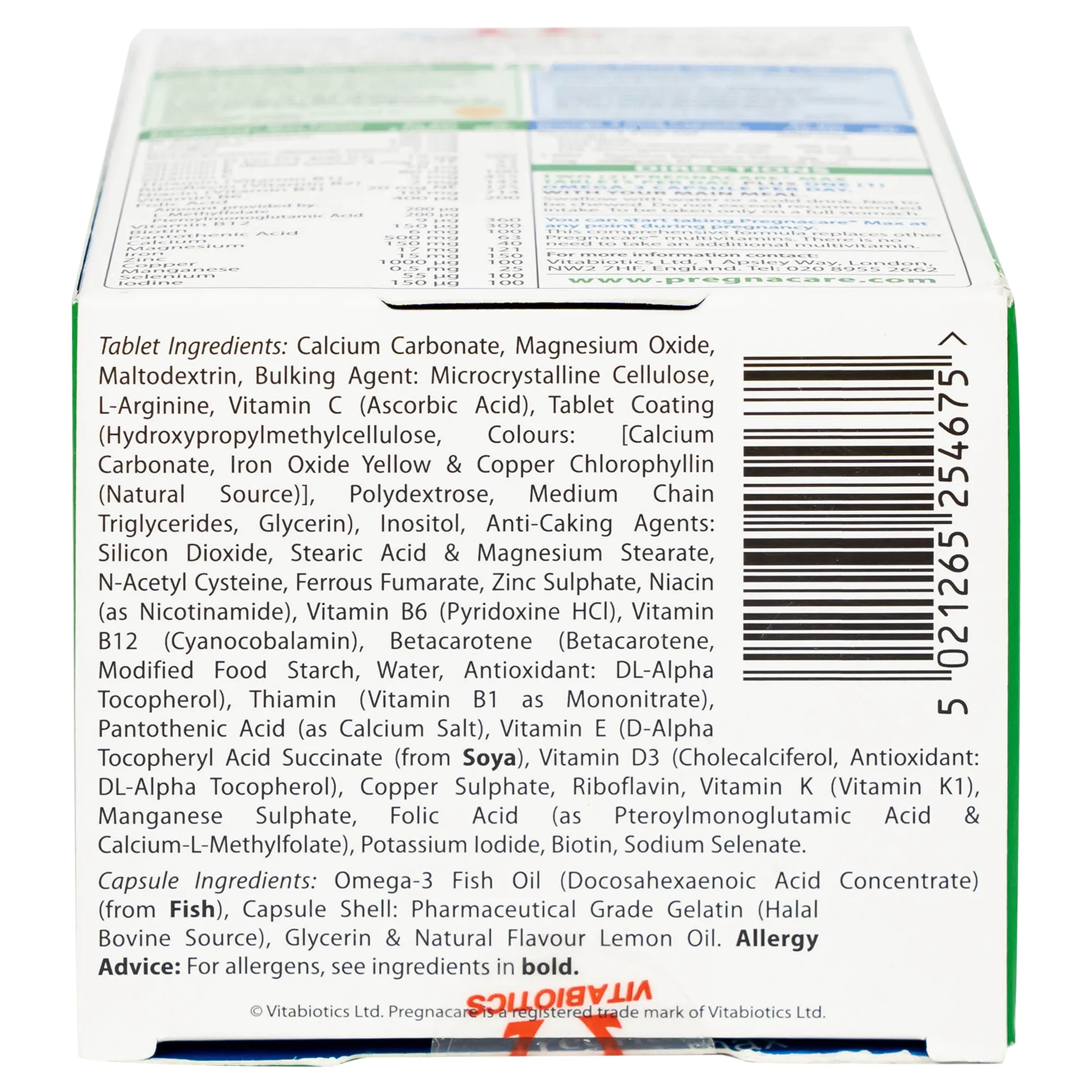Hình ảnh Viên uống Pregnacare Max Omega 3 DHA Vitabiotics cung cấp vitamin và khoáng chất cho phụ nữ mang thai (84 viên)