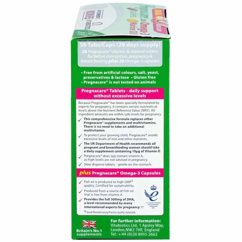 Hình ảnh Viên uống Pregnacare Plus Omega-3 Vitabiotics bổ sung Vitamin, Omega-3 và khoáng chất (56 viên)