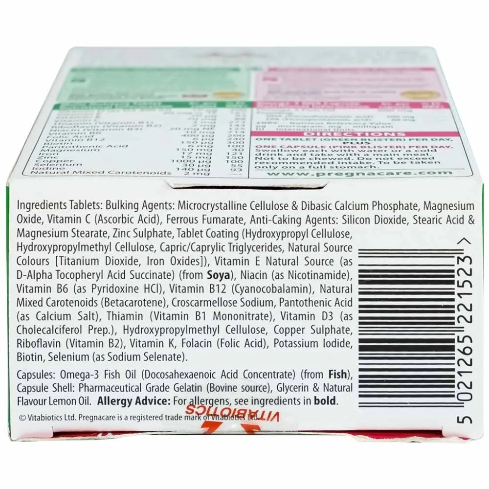 Hình ảnh Viên uống Pregnacare Plus Omega-3 Vitabiotics bổ sung Vitamin, Omega-3 và khoáng chất (56 viên)