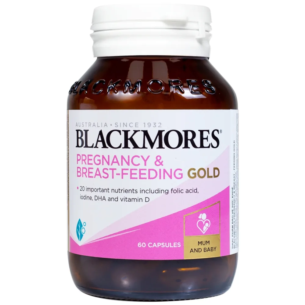 Hình ảnh Viên uống Blackmores Pregnancy & Breast - Feeding Gold cung cấp vitamin và khoáng chất (60 viên)