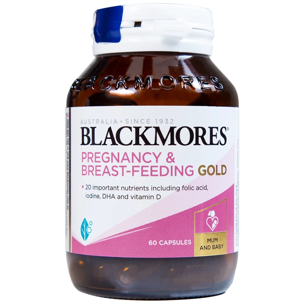Hình ảnh Viên uống Blackmores Pregnancy & Breast - Feeding Gold cung cấp vitamin và khoáng chất (60 viên)