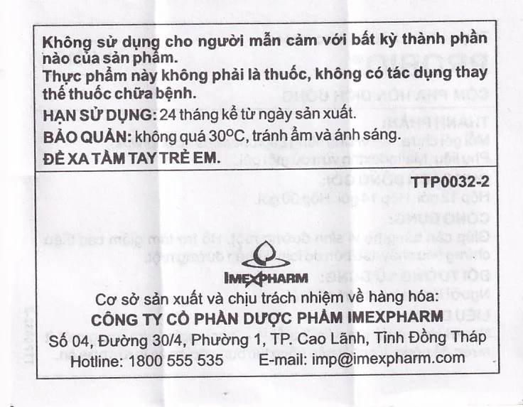 Hình ảnh Cốm pha hỗn dịch uống Probio Imexpharm cân bằng hệ vi sinh đường ruột (14 gói)