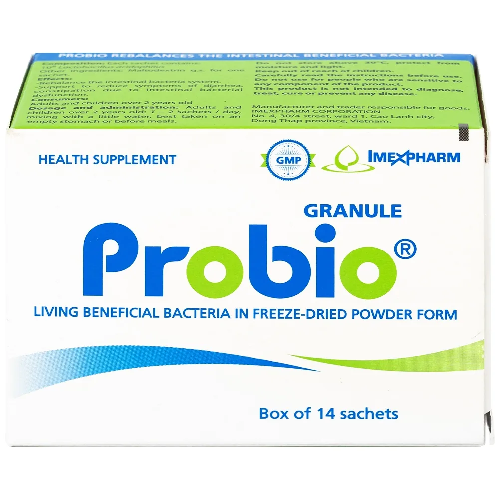 Hình ảnh Cốm pha hỗn dịch uống Probio Imexpharm cân bằng hệ vi sinh đường ruột (14 gói)