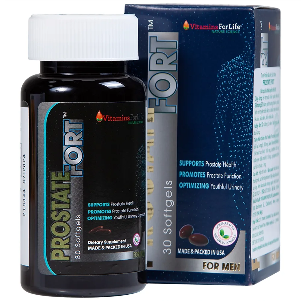 Hình ảnh Viên uống Prostate Fort Vitamins For Life hỗ trợ sức khỏe tuyến tiền liệt nam giới (30 viên)
