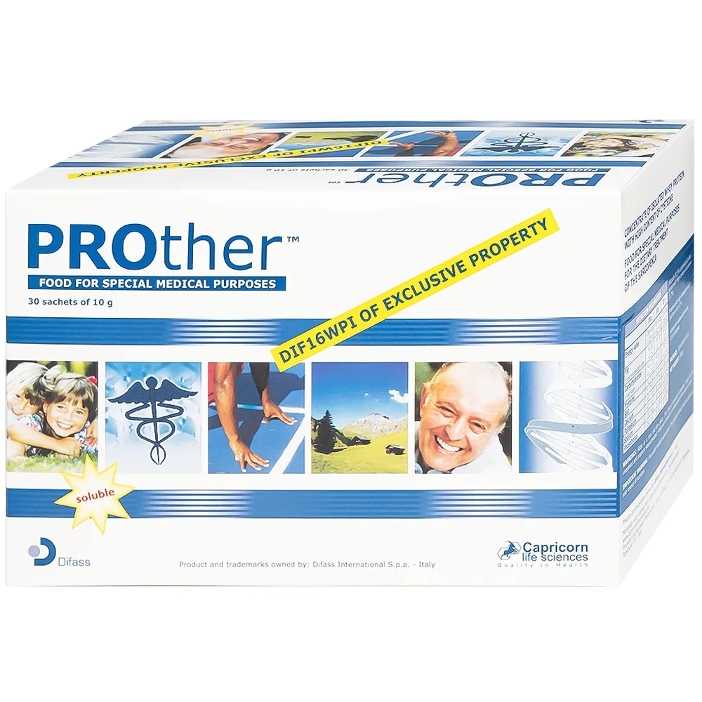 Hình ảnh Bột dinh dưỡng y học Prother 10g Biodue Spa điều trị giảm khối lượng cơ do suy dinh dưỡng, lão hóa (30 gói)