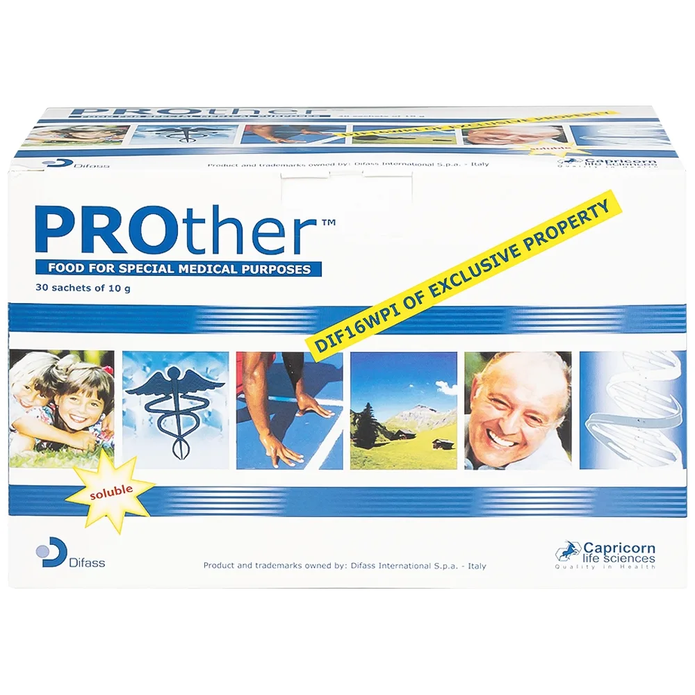 Hình ảnh Bột dinh dưỡng y học Prother 10g Biodue Spa điều trị giảm khối lượng cơ do suy dinh dưỡng, lão hóa (30 gói)