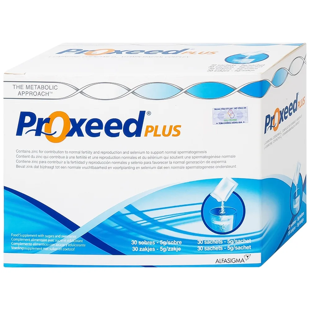 Hình ảnh Bột Proxeed Plus Sigma-tau hỗ trợ sức khỏe sinh sản nam giới (30 gói x 5g)