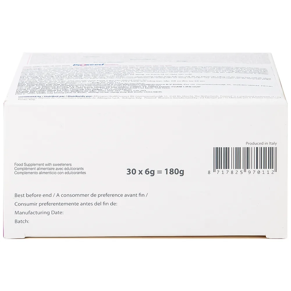 Hình ảnh Bột Proxeed Women Sigma-tau HealthScience hỗ trợ sức khỏe sinh sản nữ giới (30 gói x 6g)