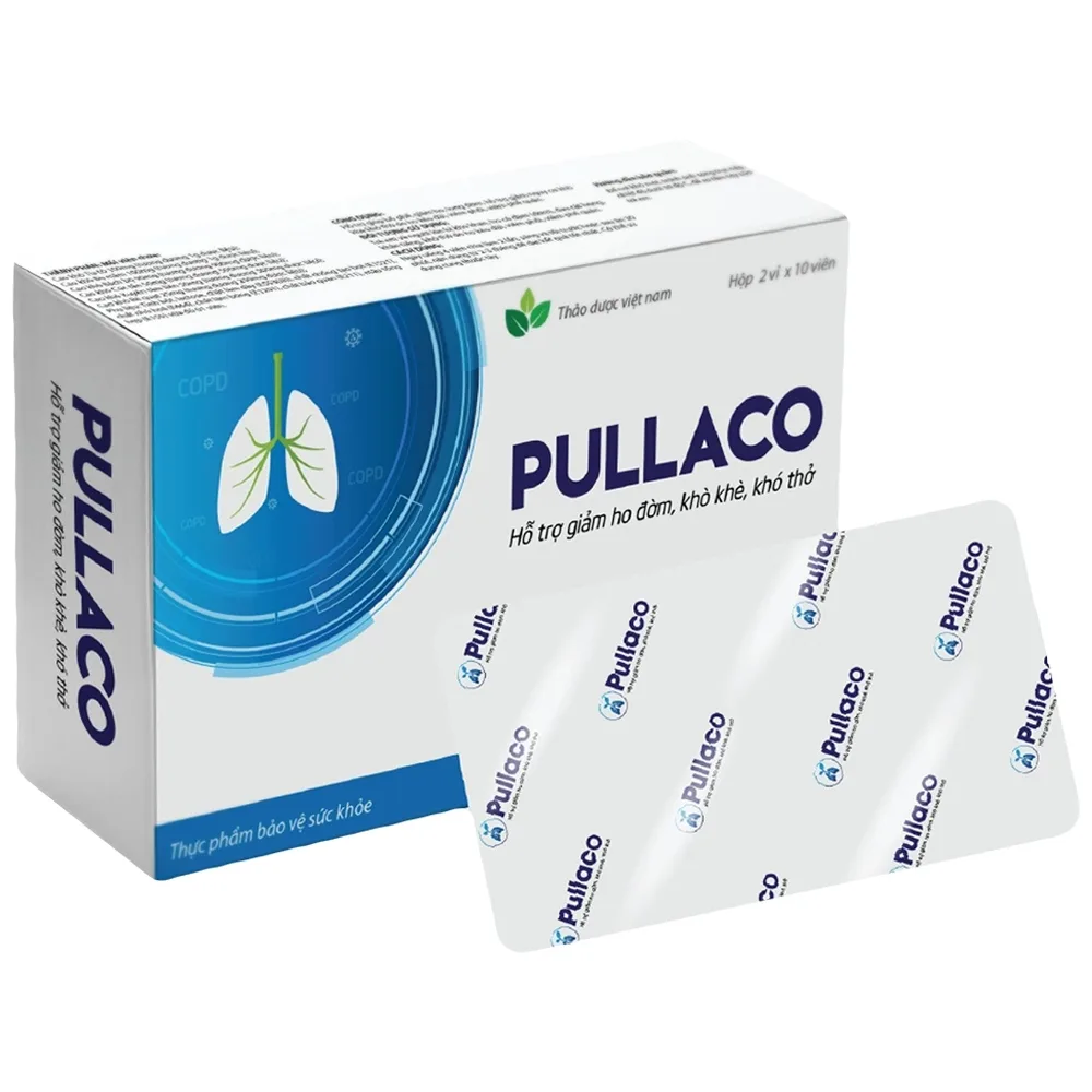 Hình ảnh Viên uống Pullaco NanoFrance hỗ trợ bổ phế, giảm ho, long đờm (2 vỉ x 10 viên)