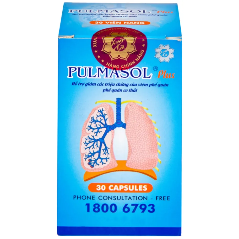 Hình ảnh Viên uống Pulmasol Plus Fuma hỗ trợ giảm ho, giảm đờm (30 viên)