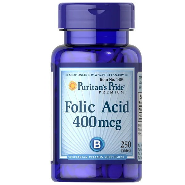 Hình ảnh Viên nén Folic Acid 400mcg hỗ trợ giảm nguy cơ mắc và chống thiếu máu (250 viên)