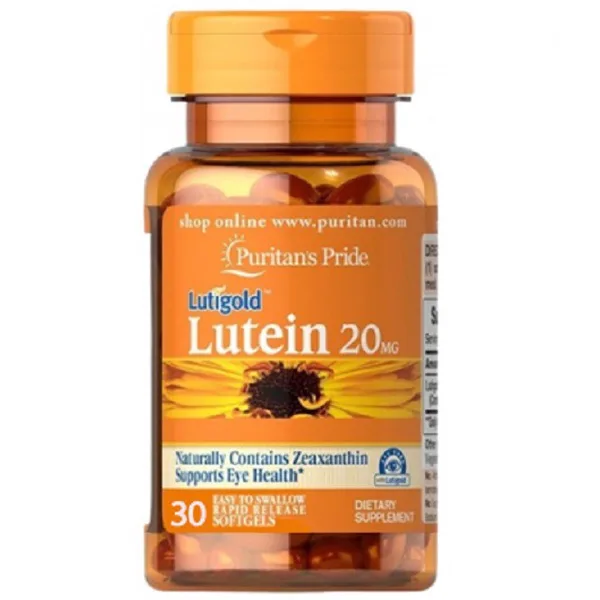 Hình ảnh Viên uống Lutigold Lutein 20MG giúp bảo vệ võng mạc và điểm vàng khỏi bị tổn thương (30 viên)