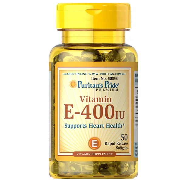 Hình ảnh Viên uống Vitamin E-400 IU Puritan's Pride giúp chống oxy hóa, giảm lão hóa da (50 viên)
