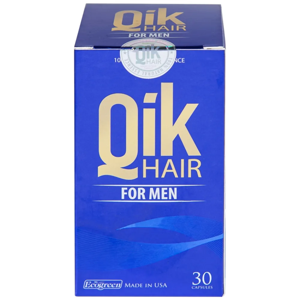 Hình ảnh Viên uống Qik Hair For Men Ecogreen giúp giảm rụng tóc, hối đầu ở nam giới (30 viên)