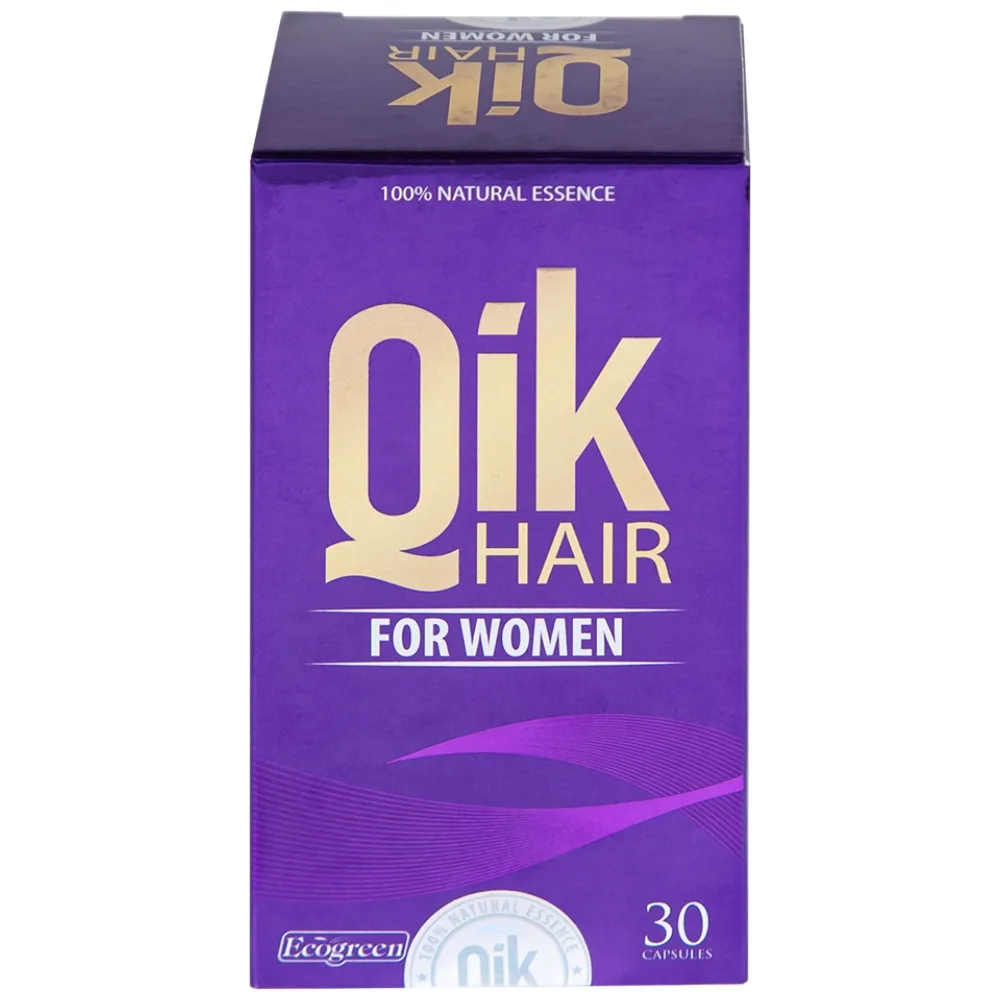 Hình ảnh Viên uống Qik Hair For Women Ecogreen giúp giảm rụng tóc ở nữ giới, giúp tóc mọc nhanh (30 viên)
