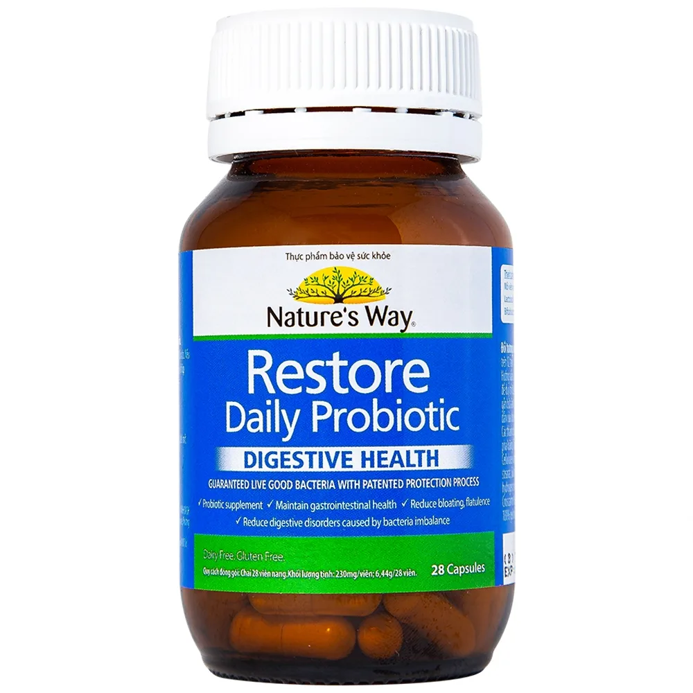 Hình ảnh Viên uống Restore Daily Probiotic bổ sung vi khuẩn có lợi hỗ trợ duy trì sức khỏe đường tiêu hóa (28 viên)