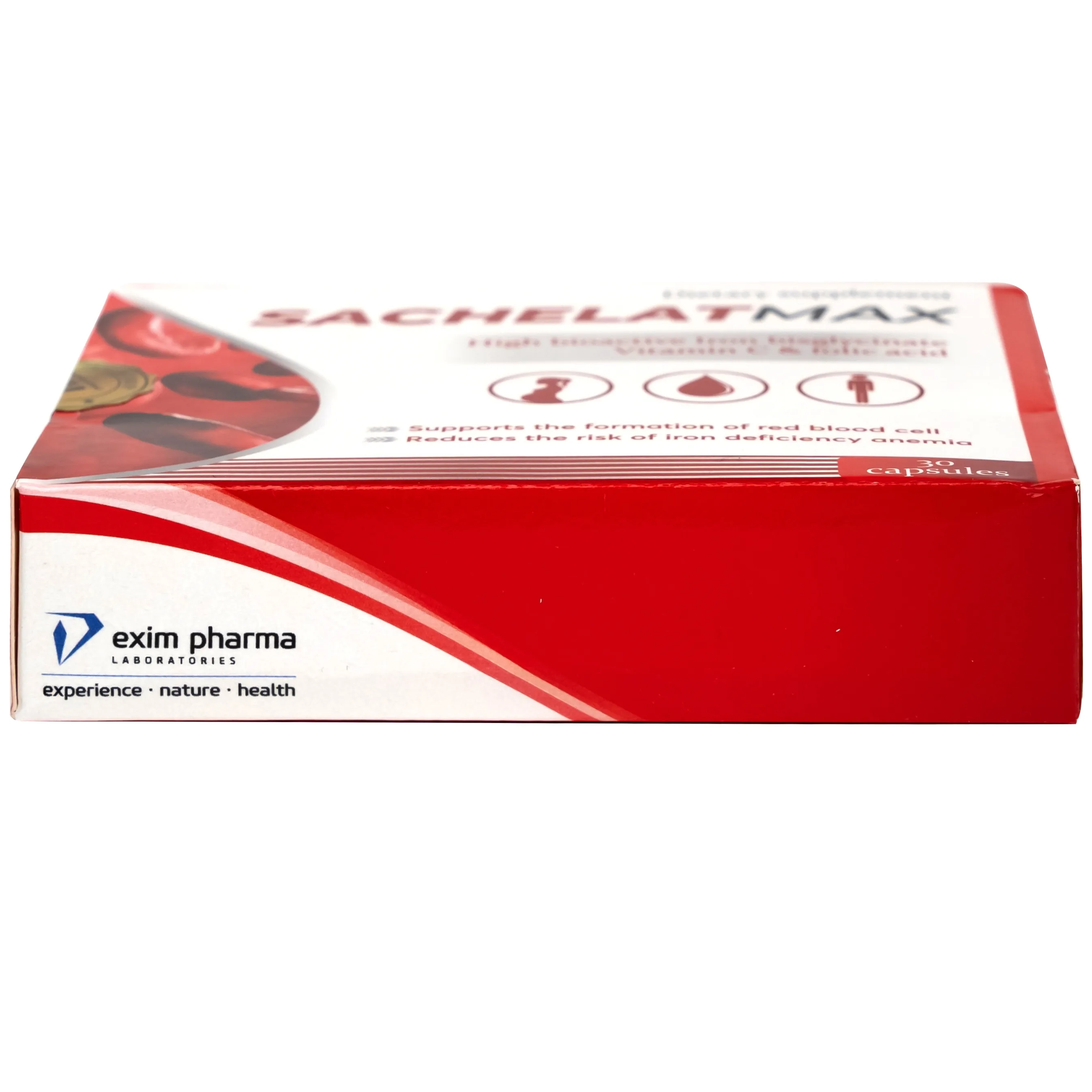 Hình ảnh Viên uống Sachelat Max Haliphar Exim Pharma bổ sung sắt, hỗ trợ tăng khả năng tạo máu (2 vỉ x 15 viên)
