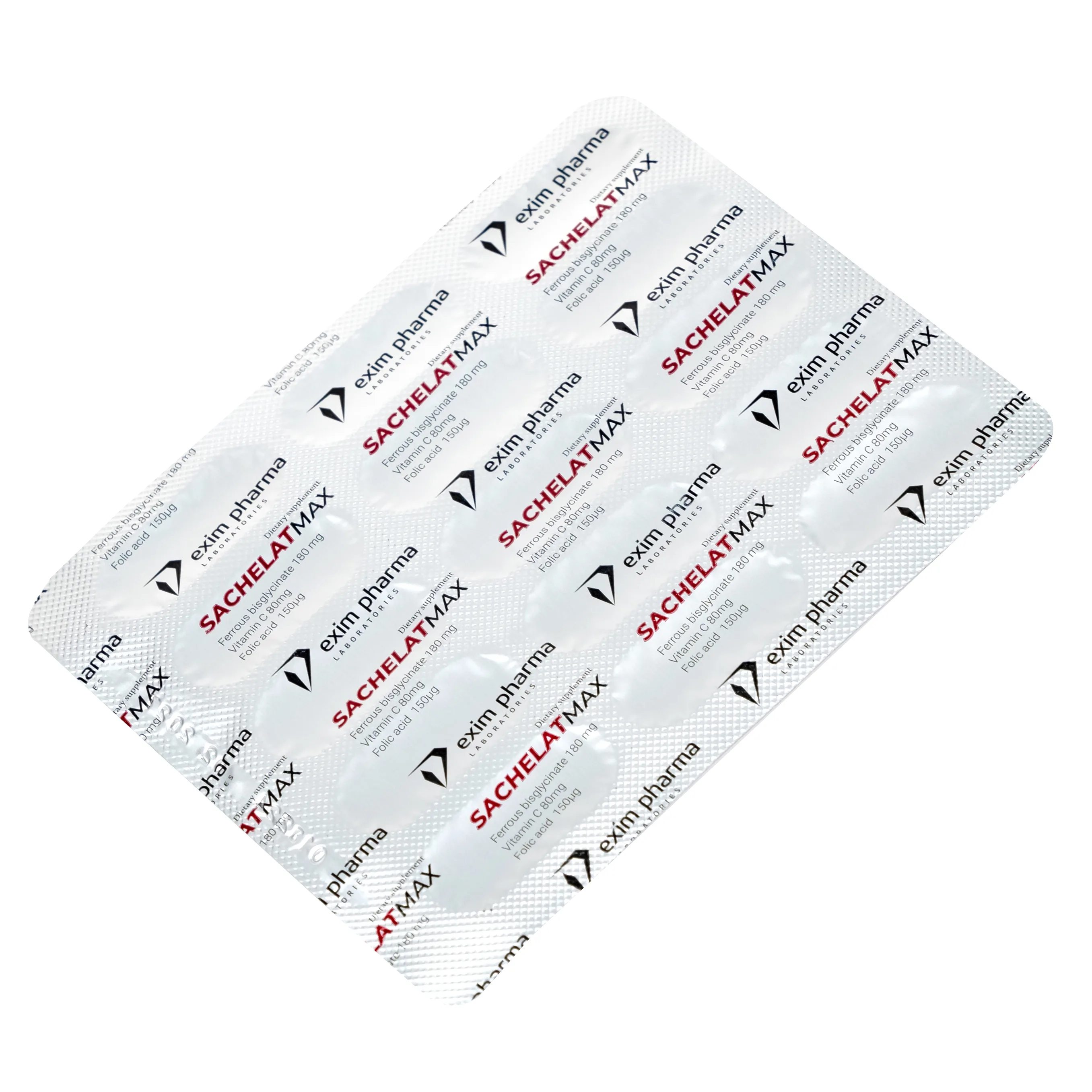 Hình ảnh Viên uống Sachelat Max Haliphar Exim Pharma bổ sung sắt, hỗ trợ tăng khả năng tạo máu (2 vỉ x 15 viên)