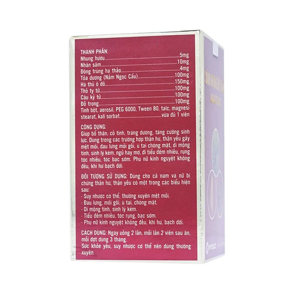 Hình ảnh Viên uống Sâm Nhung Bổ Thận Nam Dược hỗ trợ tráng dương, tăng cường sinh lực (30 viên)