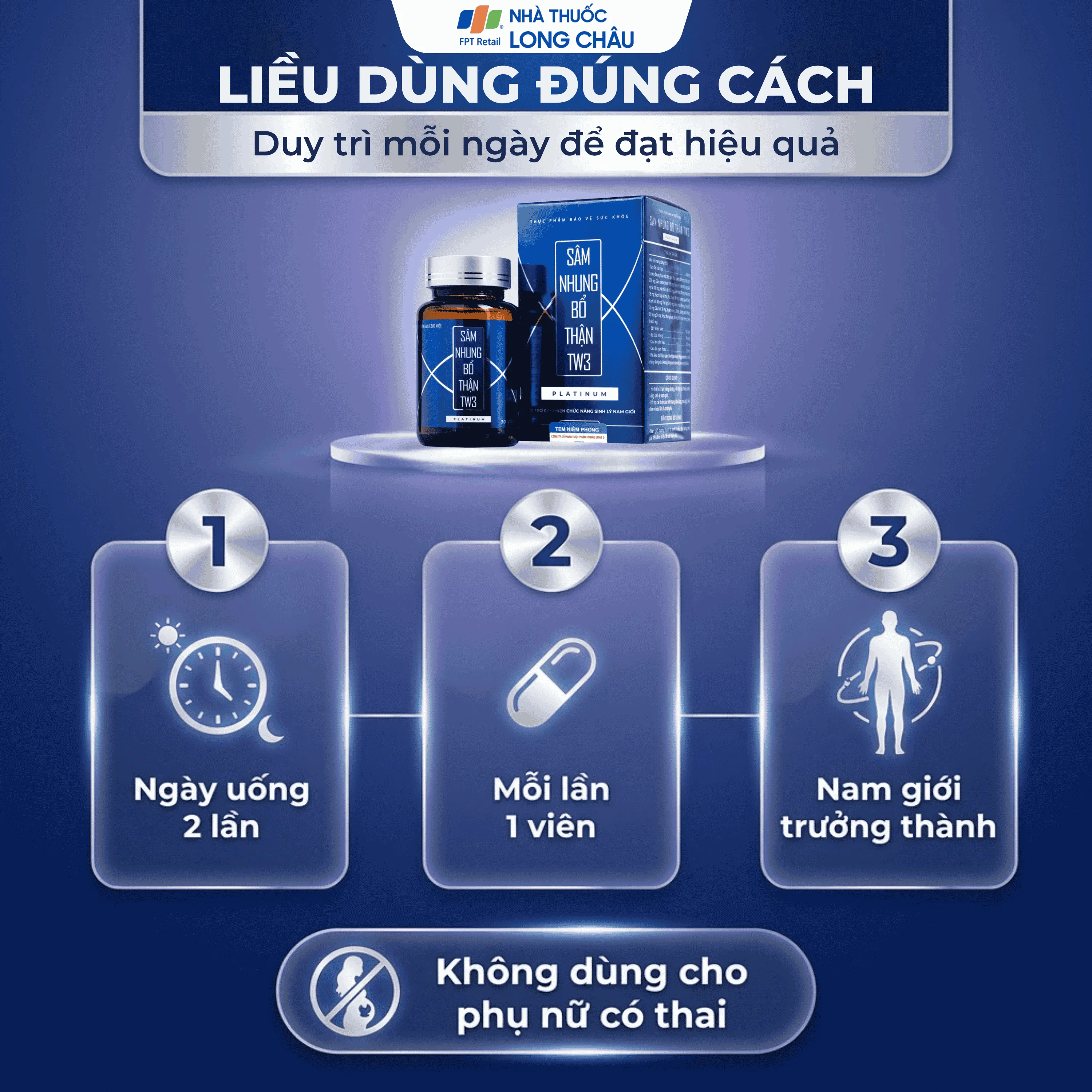 Hình ảnh Viên uống bổ Thận tráng dương TW3 Platinum (30 viên)