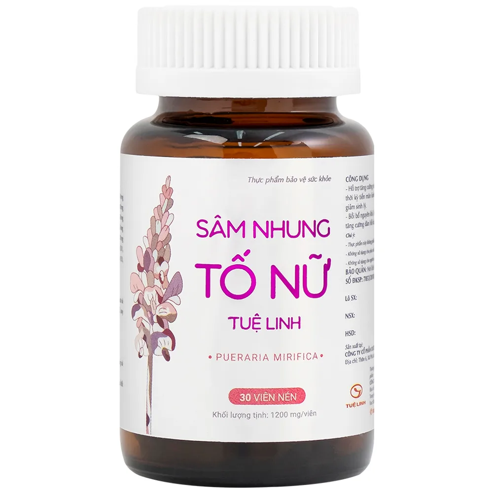 Hình ảnh Viên nén Sâm Nhung Tố Nữ Tuệ Linh hỗ trợ tăng cường nội tiết tố nữ (Hộp 30 viên)