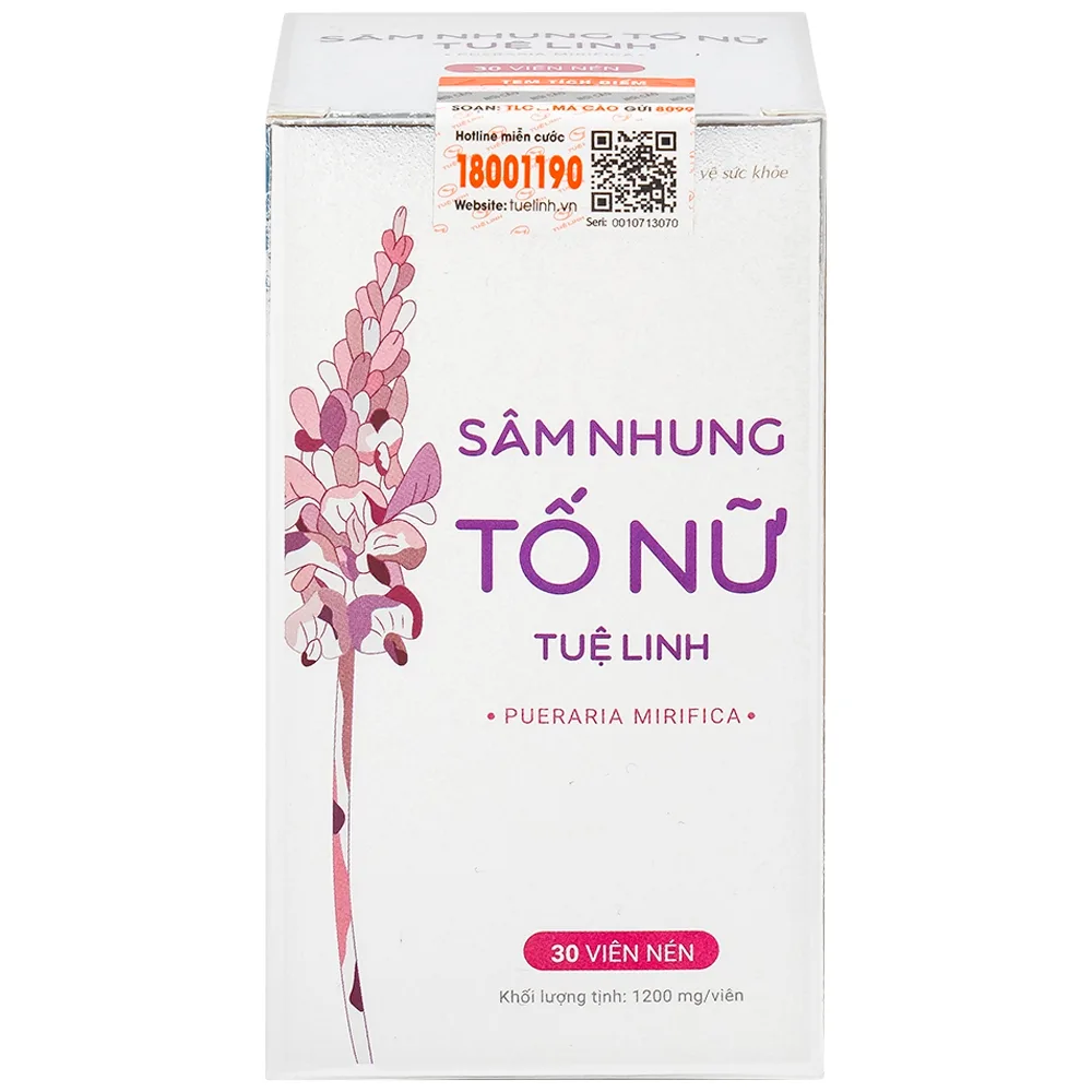 Hình ảnh Viên nén Sâm Nhung Tố Nữ Tuệ Linh hỗ trợ tăng cường nội tiết tố nữ (Hộp 30 viên)
