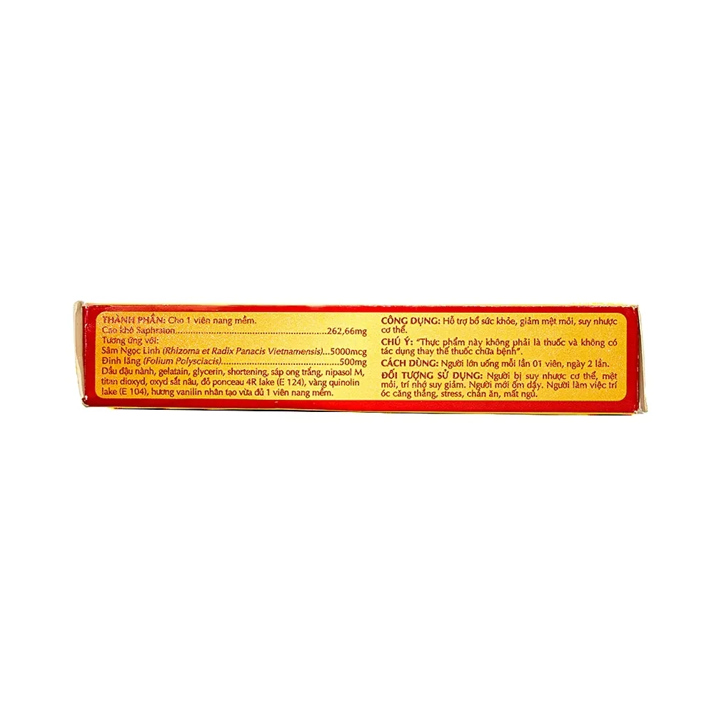 Hình ảnh Viên uống Saphraton SamSam hỗ trợ bổ sức khỏe, giảm mệt mỏi (2 vỉ x 10 viên)