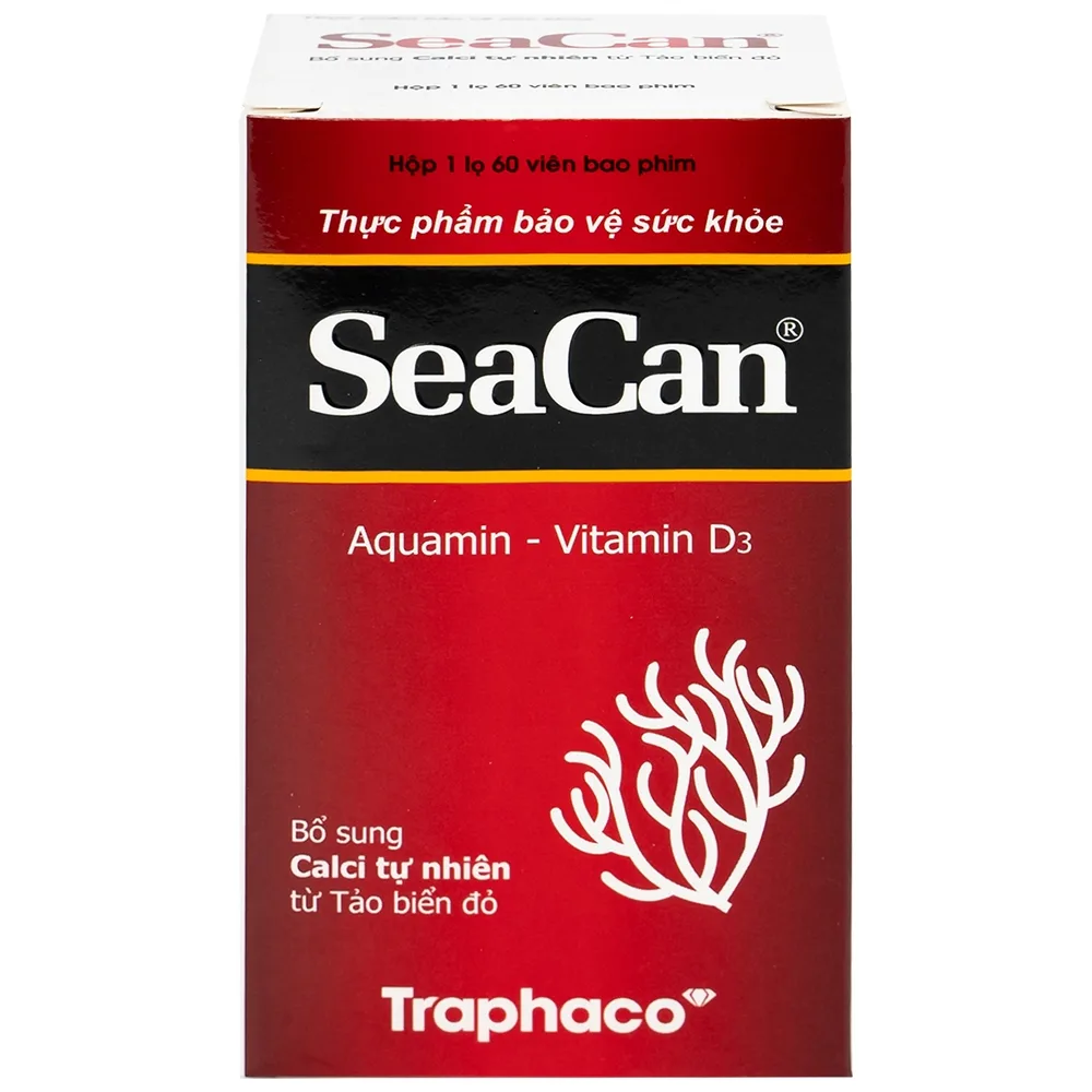 Hình ảnh Viên nén Seacan Traphaco bổ sung Canxi và Vitamin D3 (60 viên)