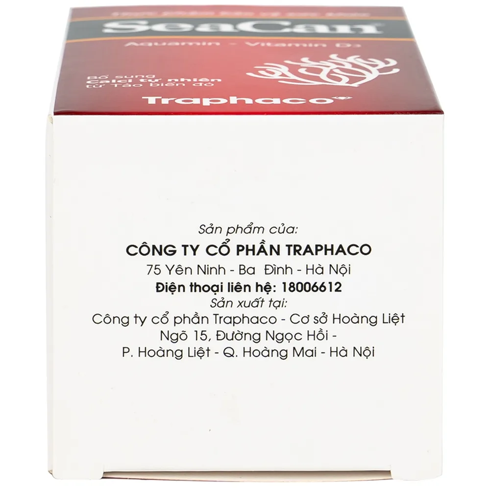Hình ảnh Viên nén Seacan Traphaco bổ sung Canxi và Vitamin D3 (60 viên)