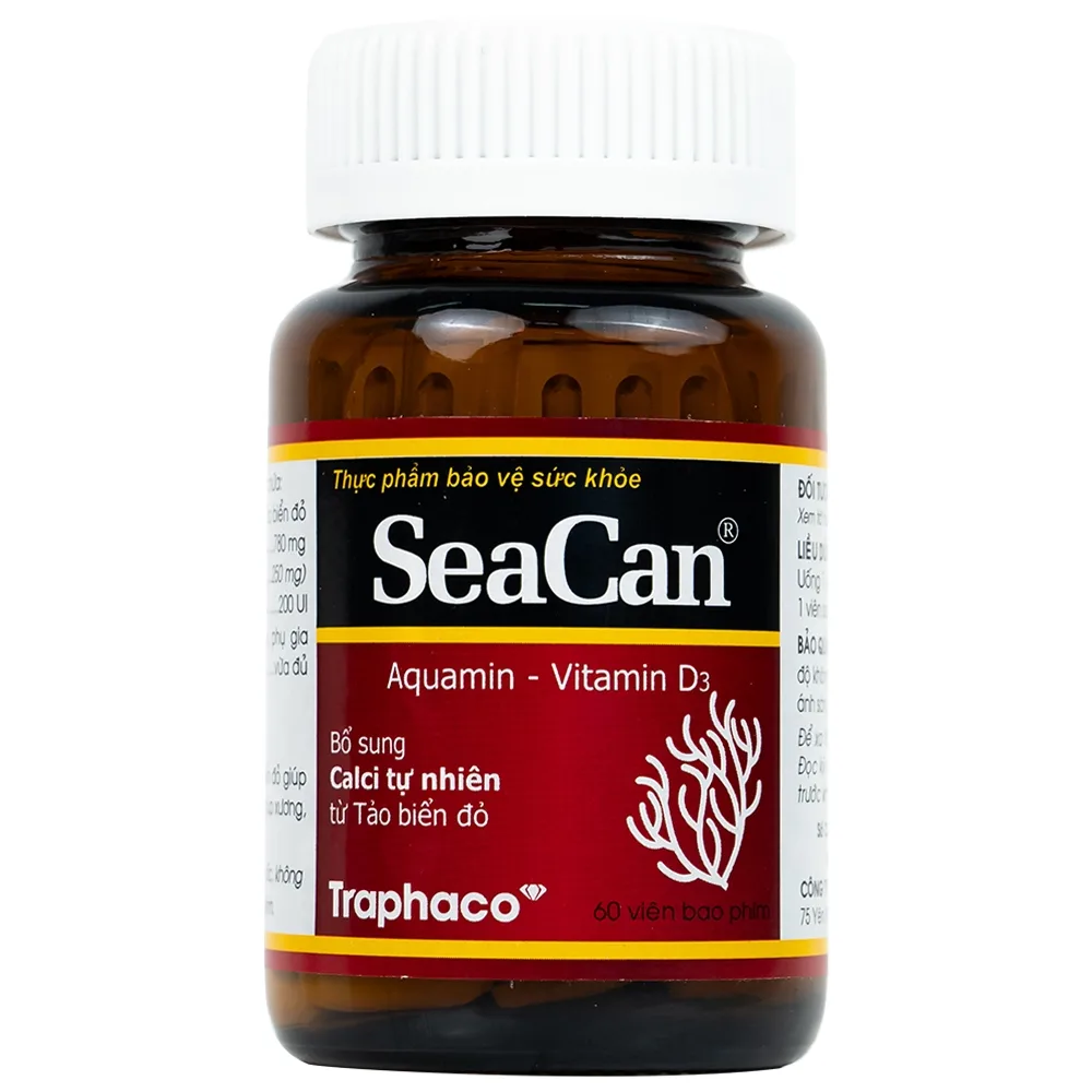 Hình ảnh Viên nén Seacan Traphaco bổ sung Canxi và Vitamin D3 (60 viên)