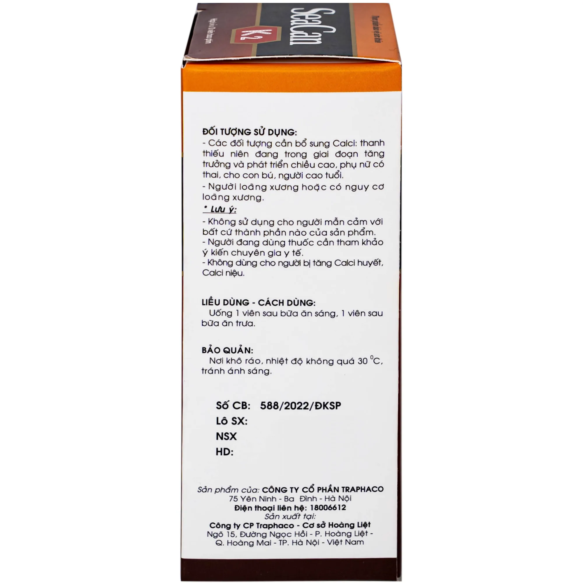 Hình ảnh Viên uống giúp xương, răng chắc khỏe Seacan K2 Traphaco (6 vỉ x 10 viên)