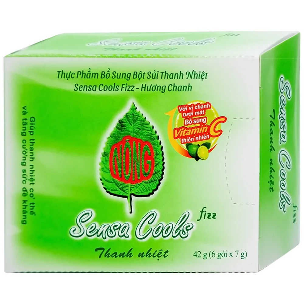Hình ảnh Bột sủi Sensa Cools Enesis giúp thanh nhiệt cơ thể và tăng cường sức đề kháng (6 gói x 7g)