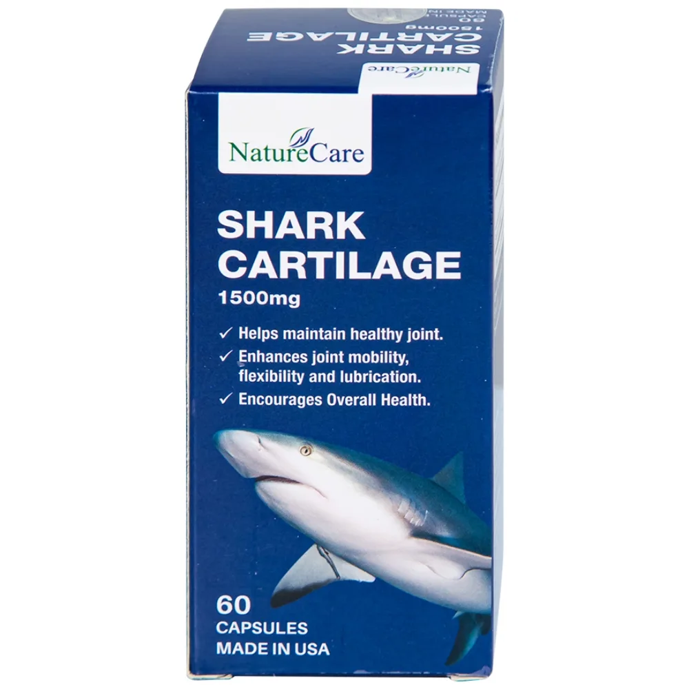 Hình ảnh Viên uống Shark Cartilage NatureCare hỗ trợ tăng cường khả năng vận động linh hoạt và bôi trơn khớp (Hộp 60 viên)