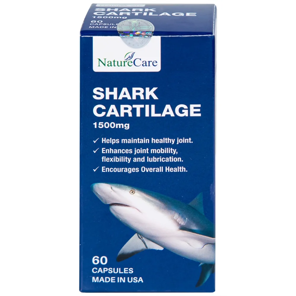 Hình ảnh Viên uống Shark Cartilage NatureCare hỗ trợ tăng cường khả năng vận động linh hoạt và bôi trơn khớp (Hộp 60 viên)
