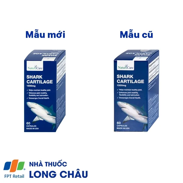 Hình ảnh Viên uống Shark Cartilage NatureCare hỗ trợ tăng cường khả năng vận động linh hoạt và bôi trơn khớp (Hộp 60 viên)