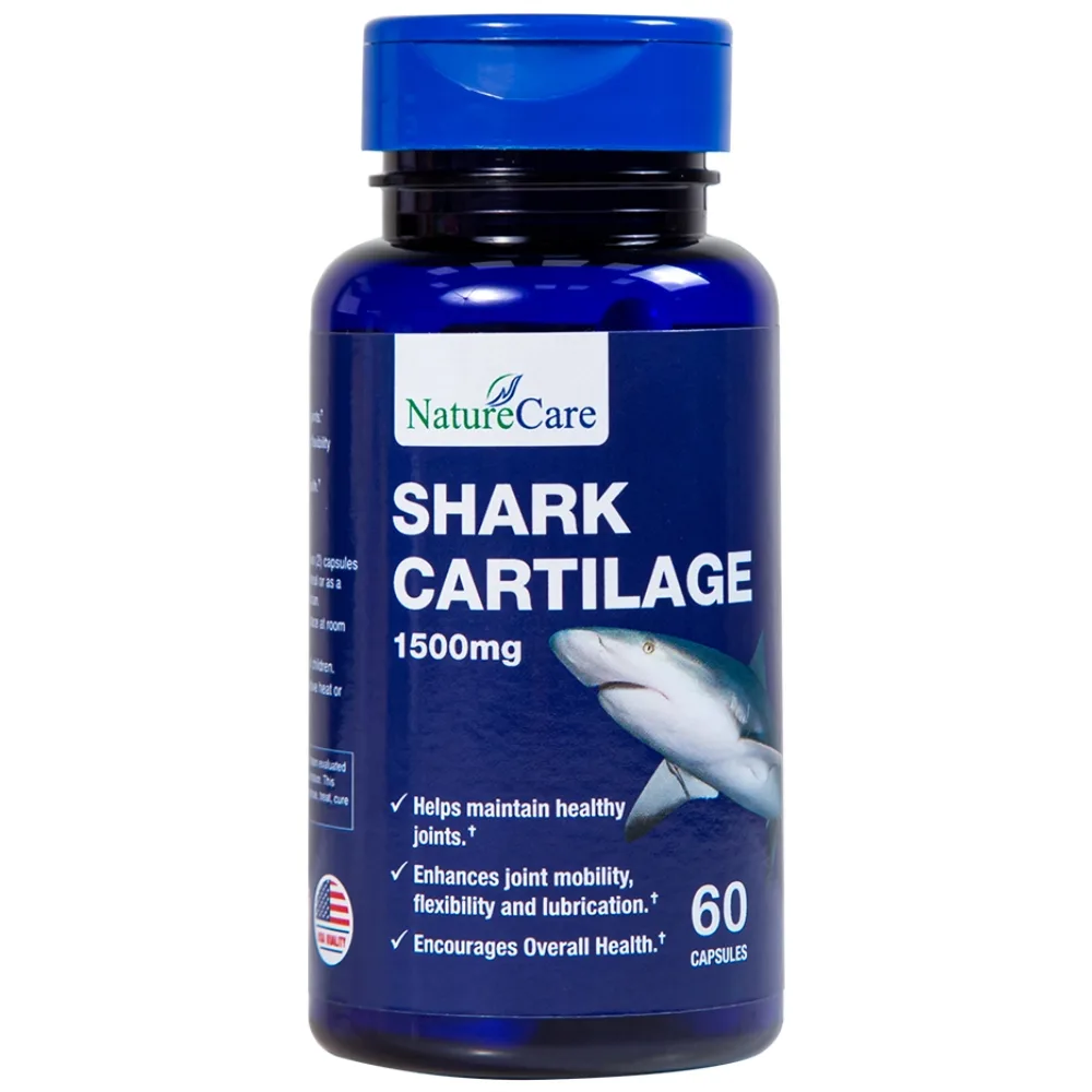 Hình ảnh Viên uống Shark Cartilage NatureCare hỗ trợ tăng cường khả năng vận động linh hoạt và bôi trơn khớp (Hộp 60 viên)