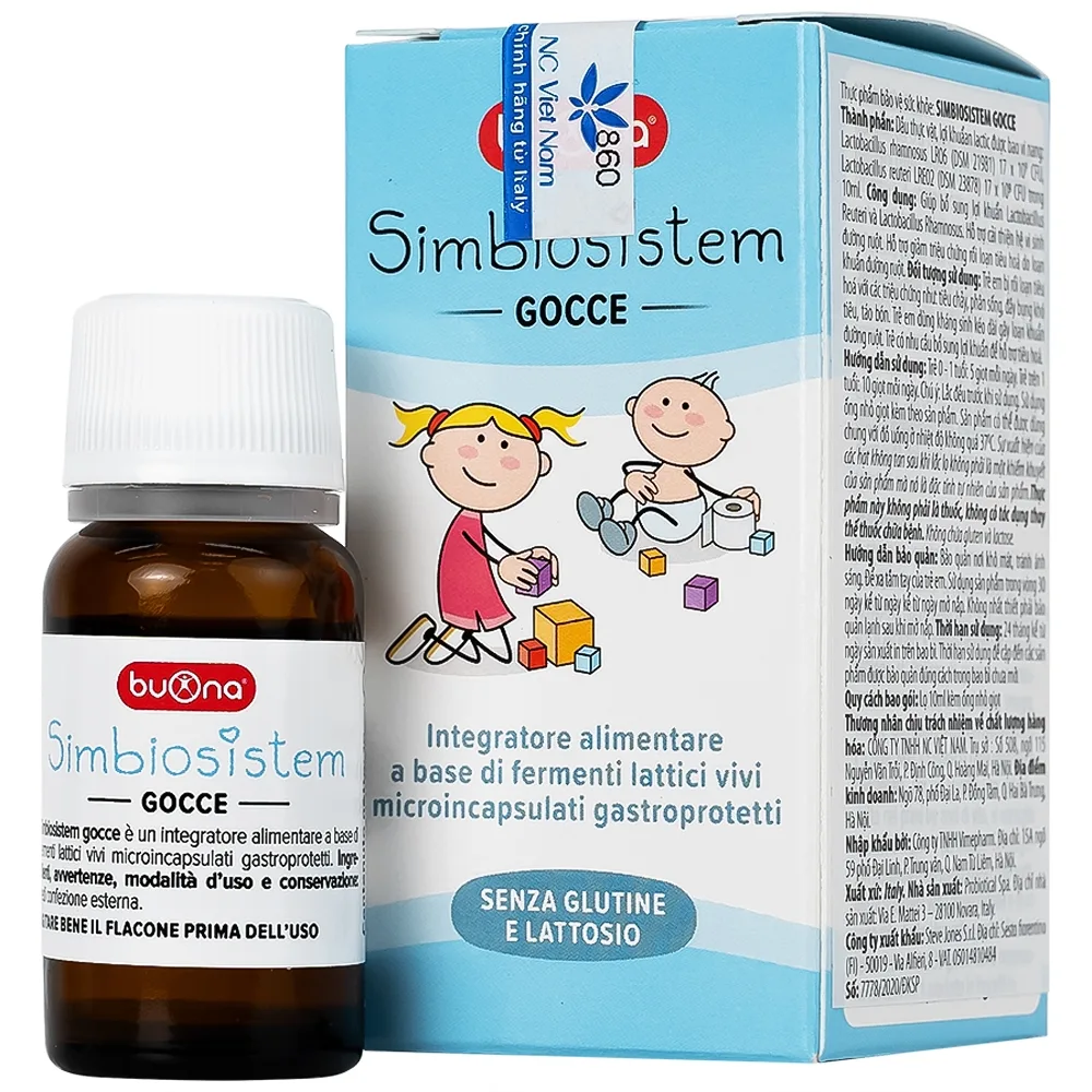Hình ảnh Dung dịch Simbiosistem Gocce 10ml Buona bổ sung lợi khuẩn đường ruột