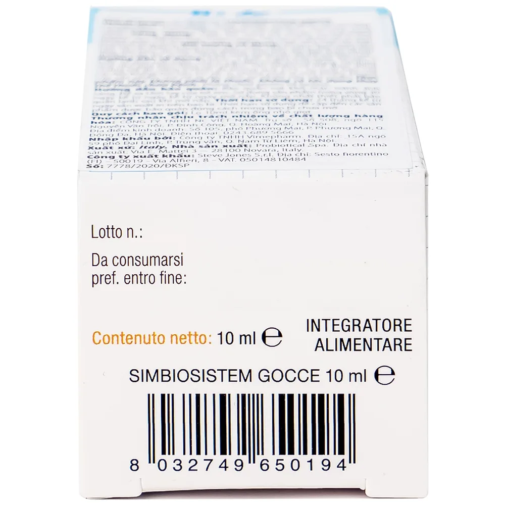 Hình ảnh Dung dịch Simbiosistem Gocce 10ml Buona bổ sung lợi khuẩn đường ruột